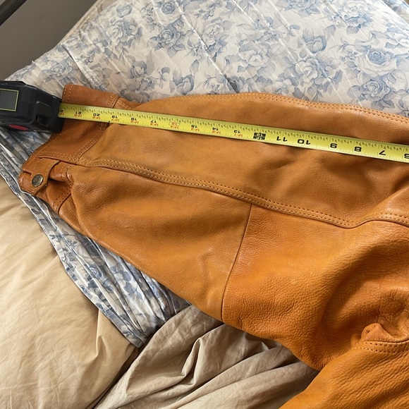 Large yellow/orange leather jacket - Picture 5 of 5